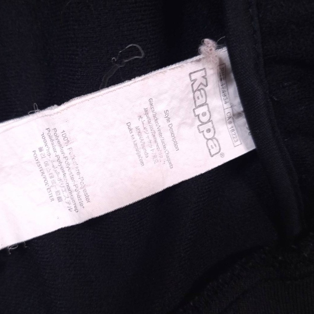 Kappa Track Jacket‎ Full Zip Black White Logo Tape Athleisure Womens S Retro - Picture 5 of 11